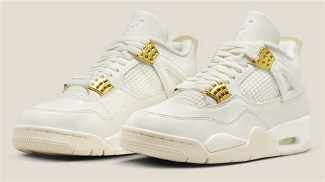 jordan 4 retro metallic gold shoes.